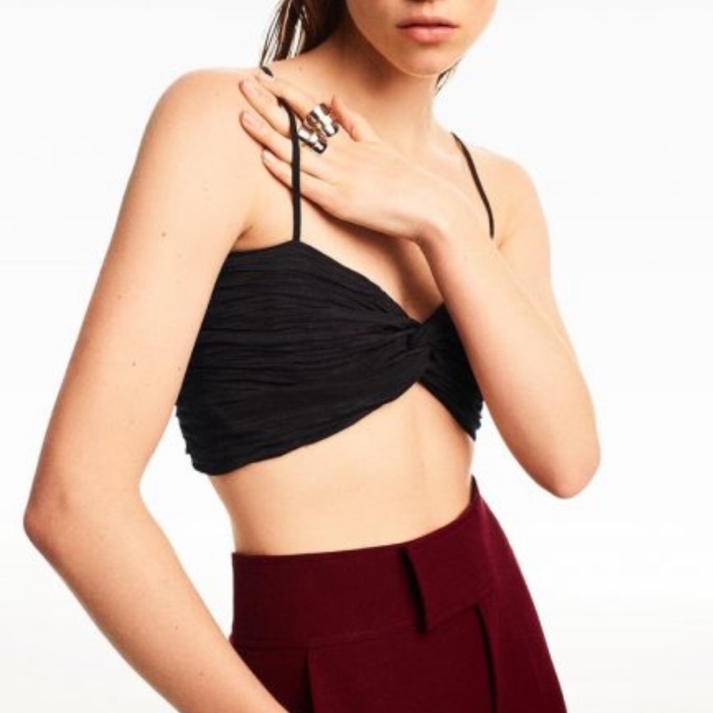 Zara Draped Twist Bra Tank Top